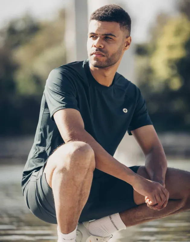 Relentless Tee in Moss Green sold by Gym+Coffee