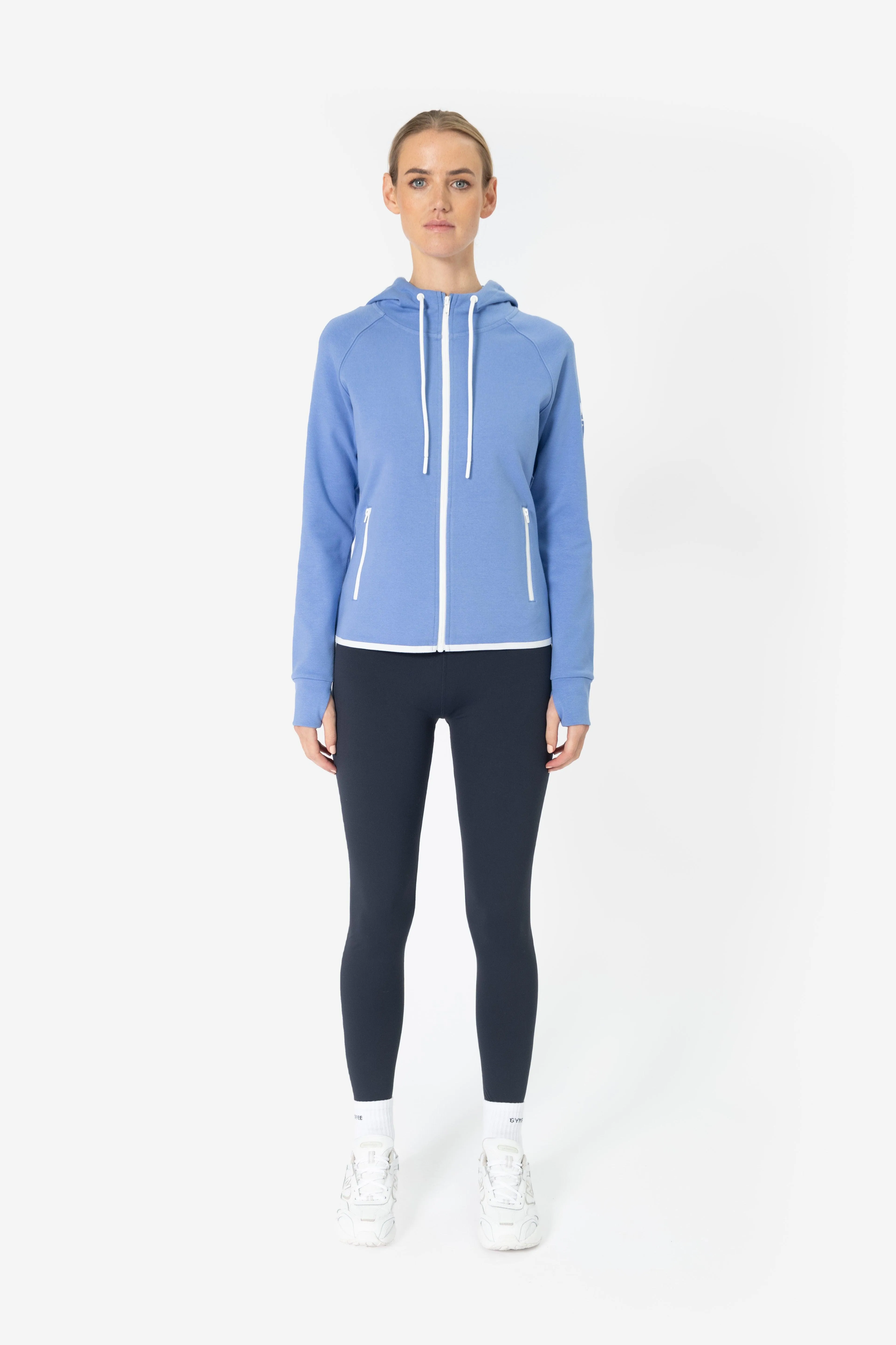 Chill Zip Hoodie in Misty Blue sold by Gym+Coffee product image thumbnail 2