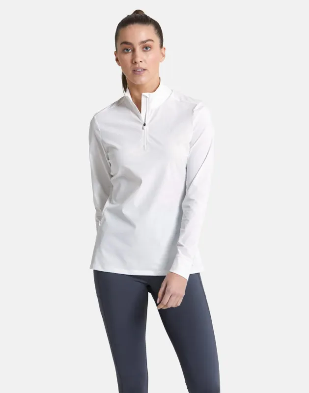 Adaptive 1/2 Zip in Striker White sold by Gym+Coffee