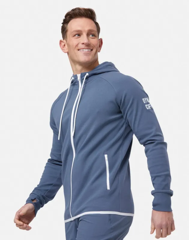 Chill Zip Hoodie in Thunder Blue sold by Gym+Coffee
