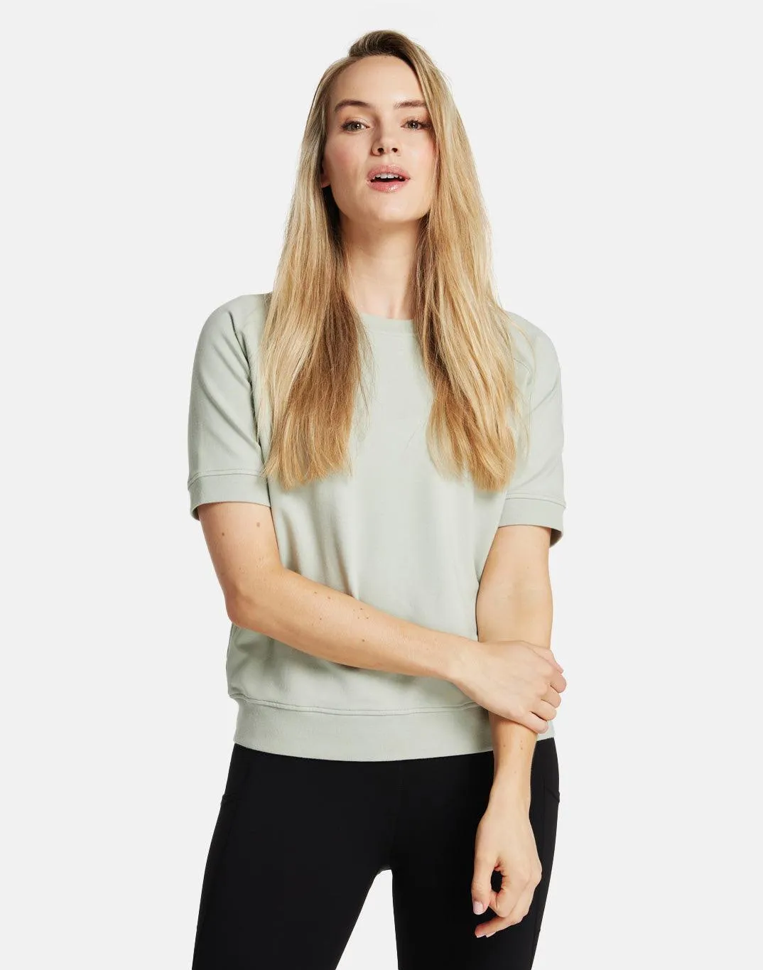 Varsity Sweat Crew in Light Slate sold by Gym+Coffee product image thumbnail 3