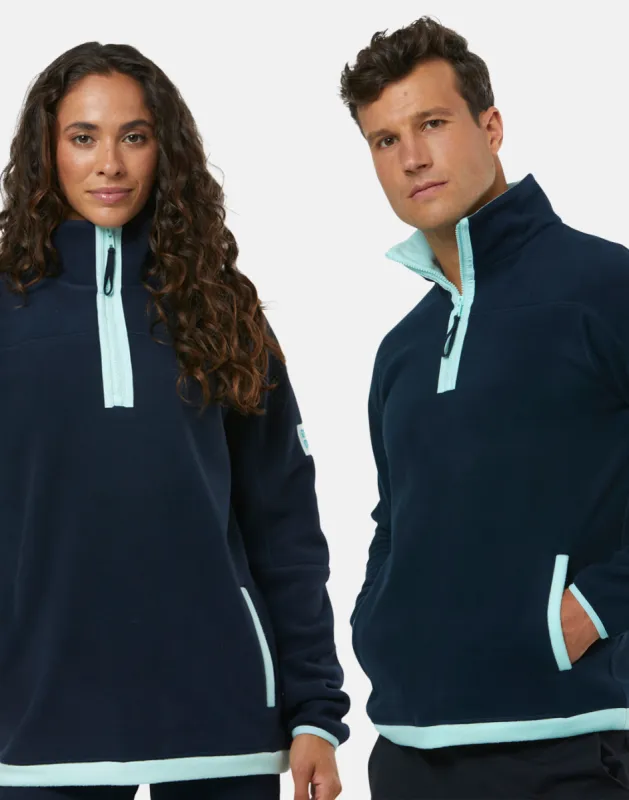 Half Zip Polar Fleece in Obsidian sold by Gym+Coffee