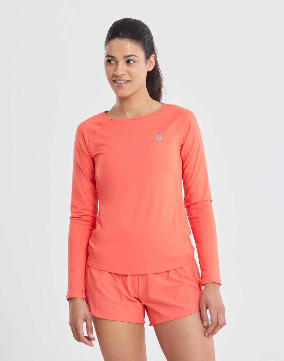 Advantage Long Sleeve Tee in Watermelon sold by Gym+Coffee