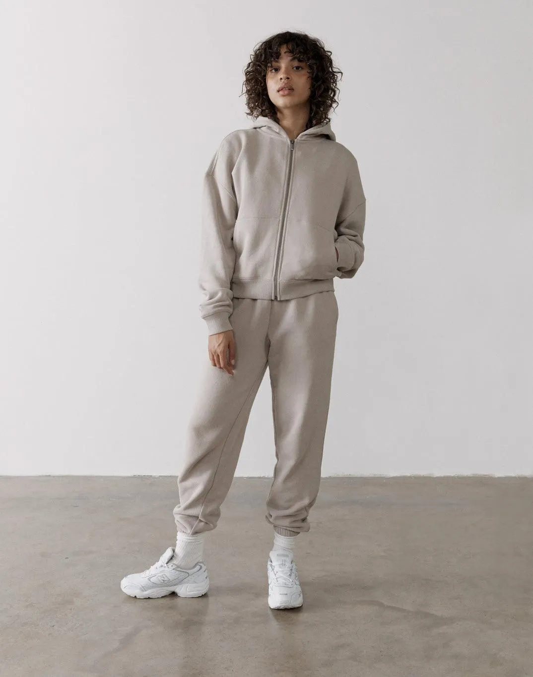 The Womens Full Zip Hoodie in Ashwood sold by Gym+Coffee product image thumbnail 5