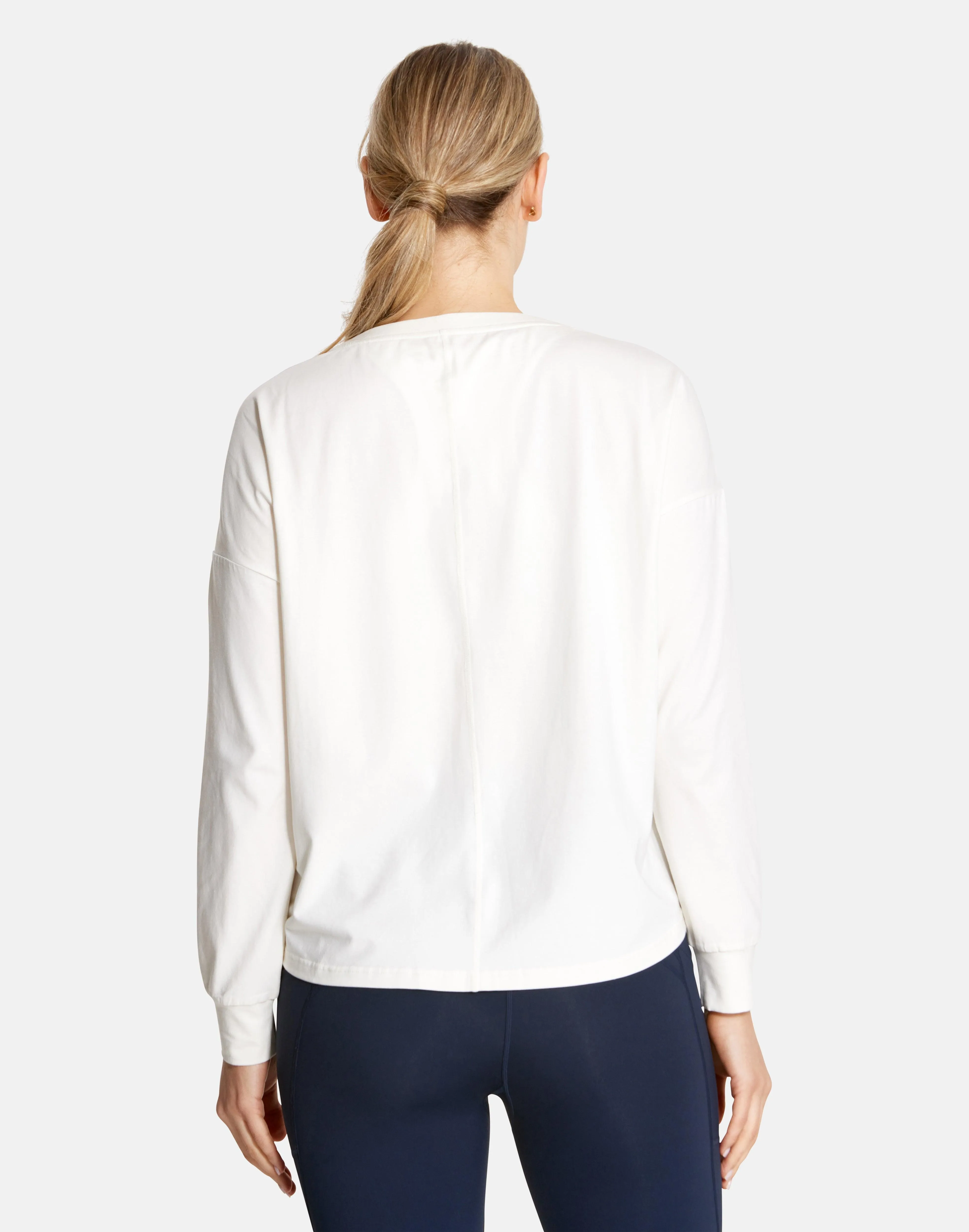 Dolman Long Sleeve in Cloud sold by Gym+Coffee product image thumbnail 5