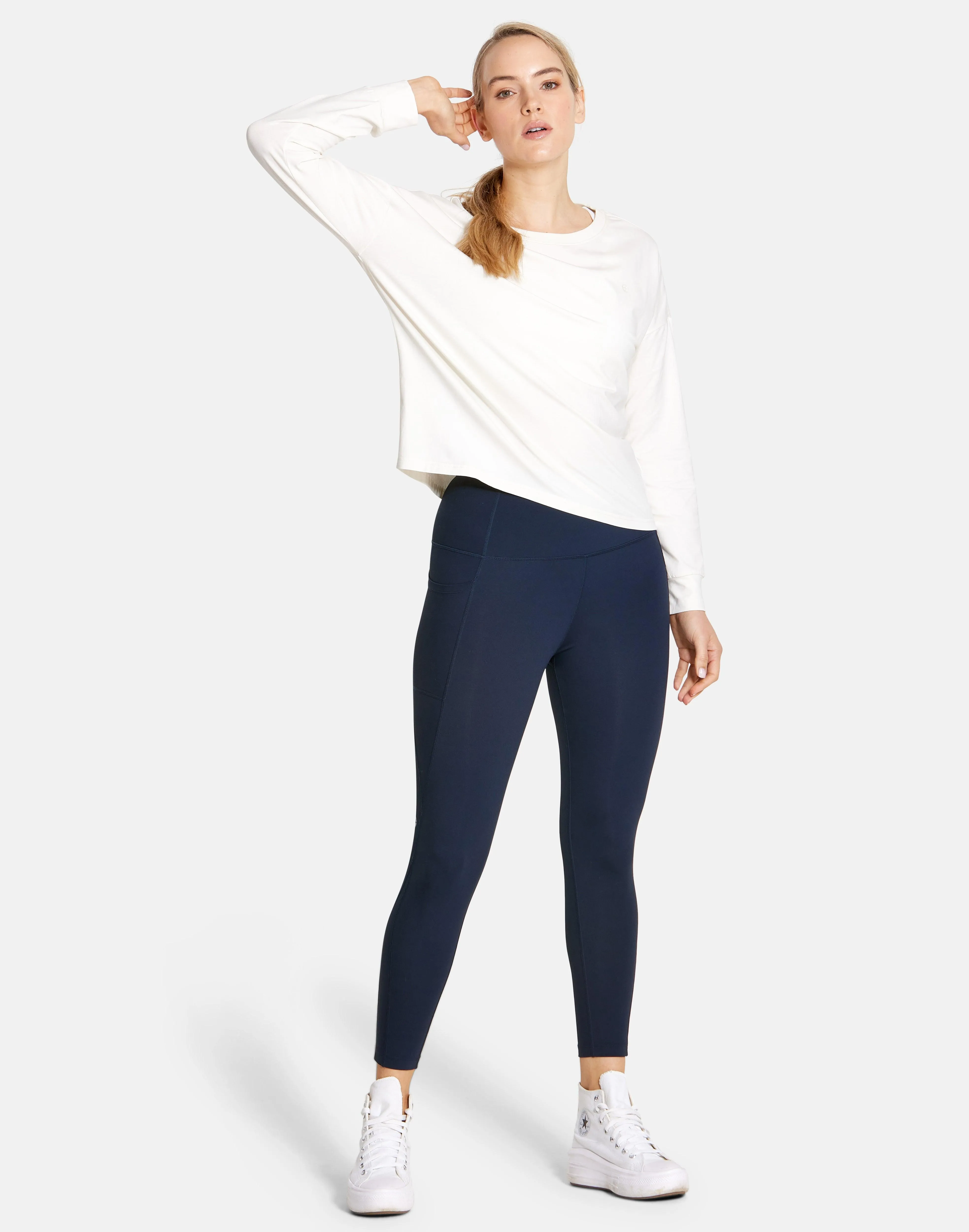 Dolman Long Sleeve in Cloud sold by Gym+Coffee product image thumbnail 4