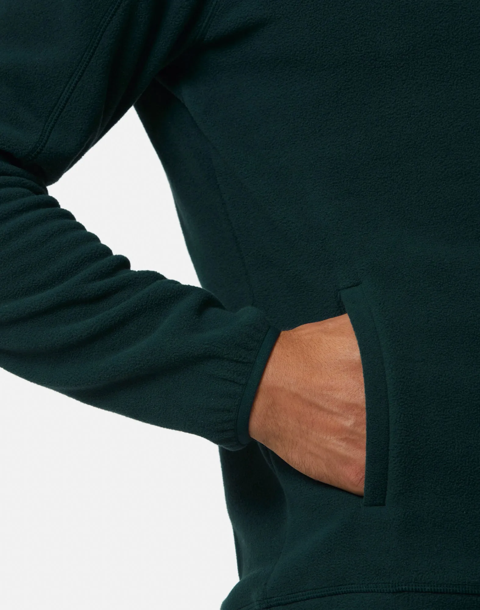 Half Zip Polar Fleece in Moss Green sold by Gym+Coffee product image thumbnail 4