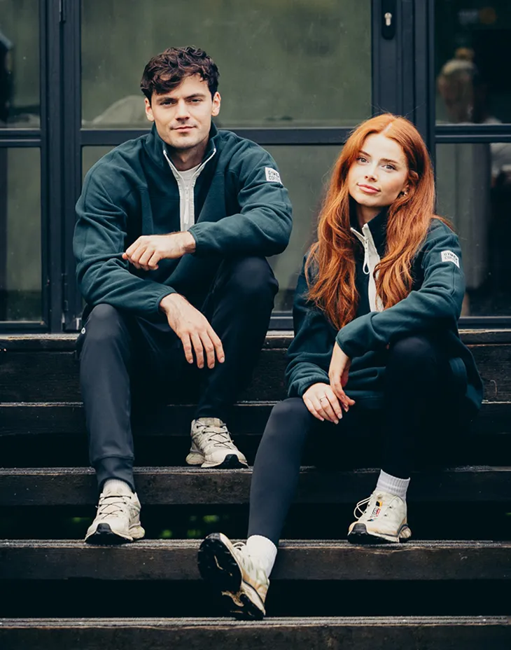 Half Zip Polar Fleece in Moss Green sold by Gym+Coffee product image thumbnail 5