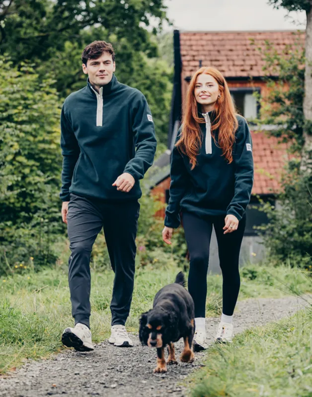 Half Zip Polar Fleece in Moss Green sold by Gym+Coffee