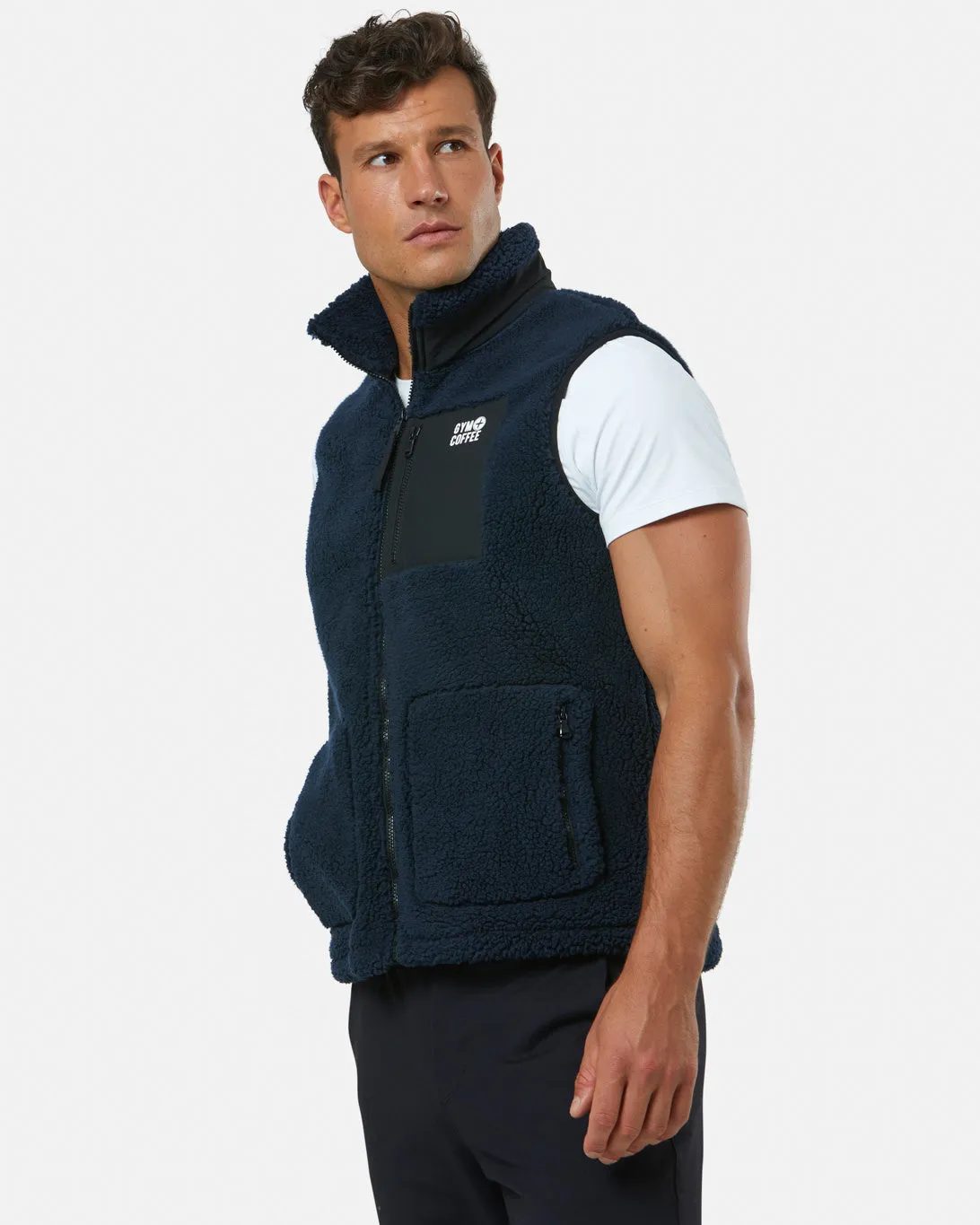 Industry Gilet in Navy sold by Gym+Coffee product image thumbnail 5