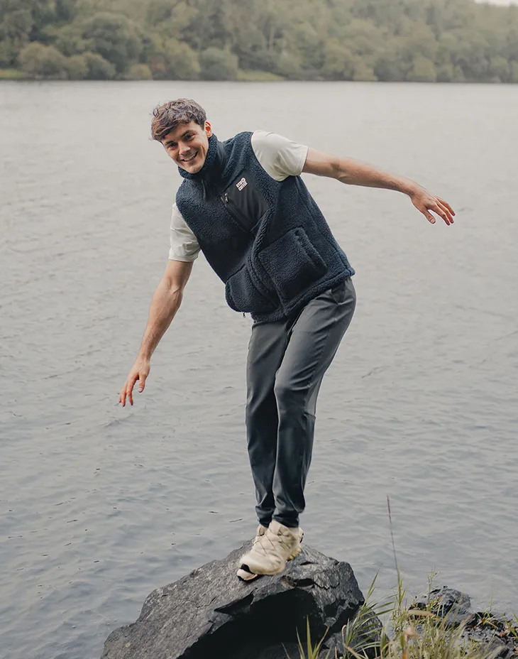 Industry Gilet in Navy sold by Gym+Coffee