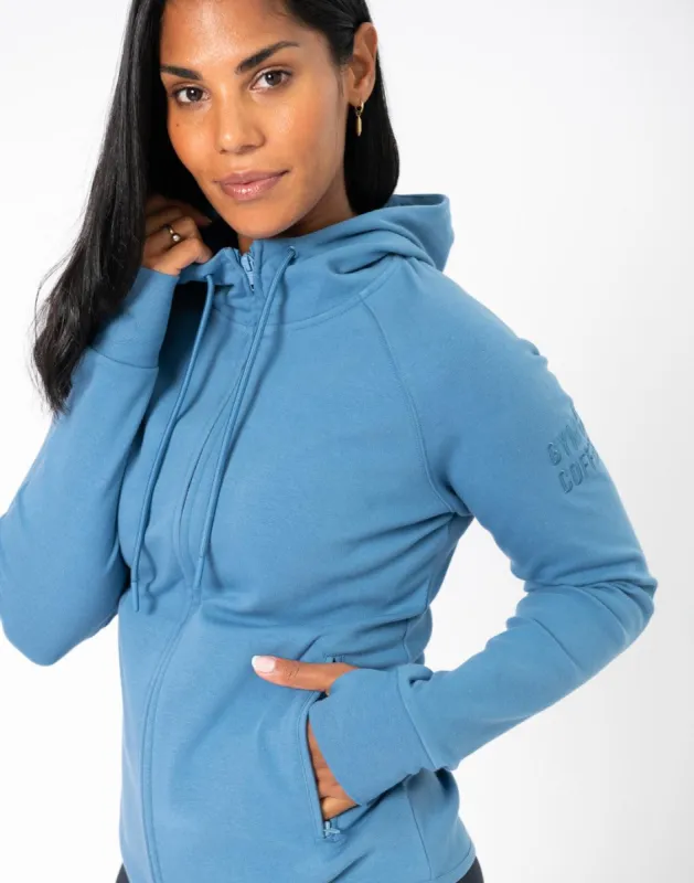 Chill Zip Hoodie in Astral Blue sold by Gym+Coffee