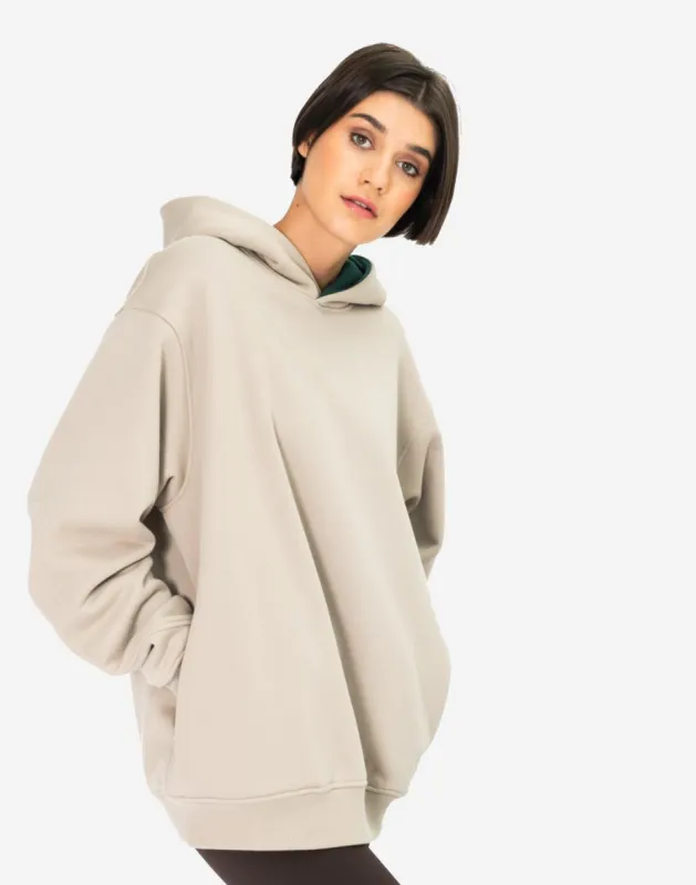 Sierra Fleece Hoodie in Rich Taupe made by Gym+Coffee