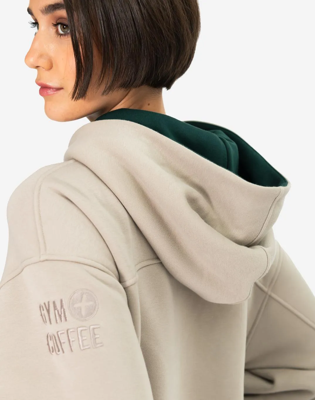 Sierra Fleece Hoodie in Rich Taupe sold by Gym+Coffee product image thumbnail 3