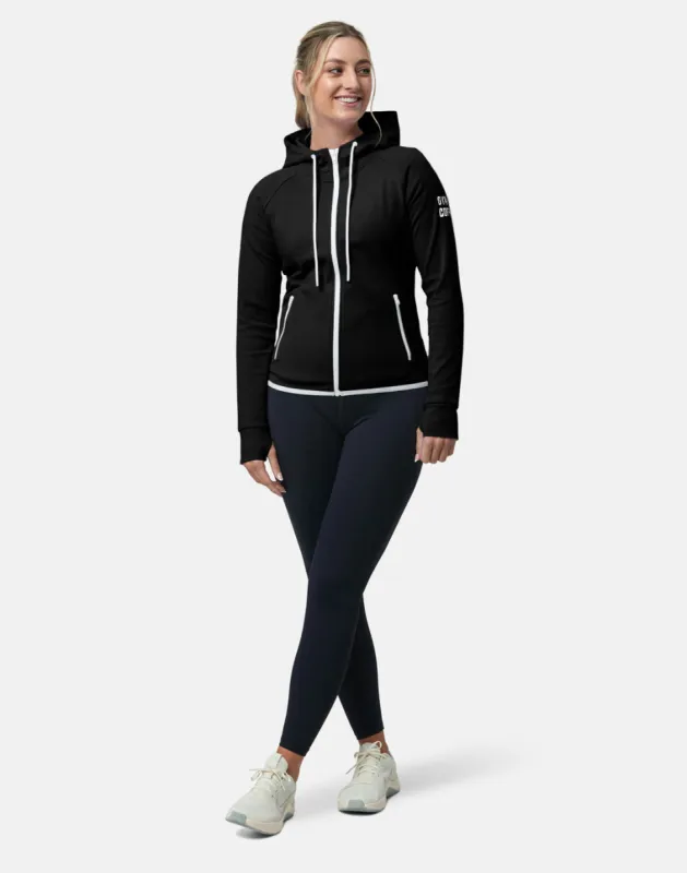 Chill Zip Hoodie in Black sold by Gym+Coffee