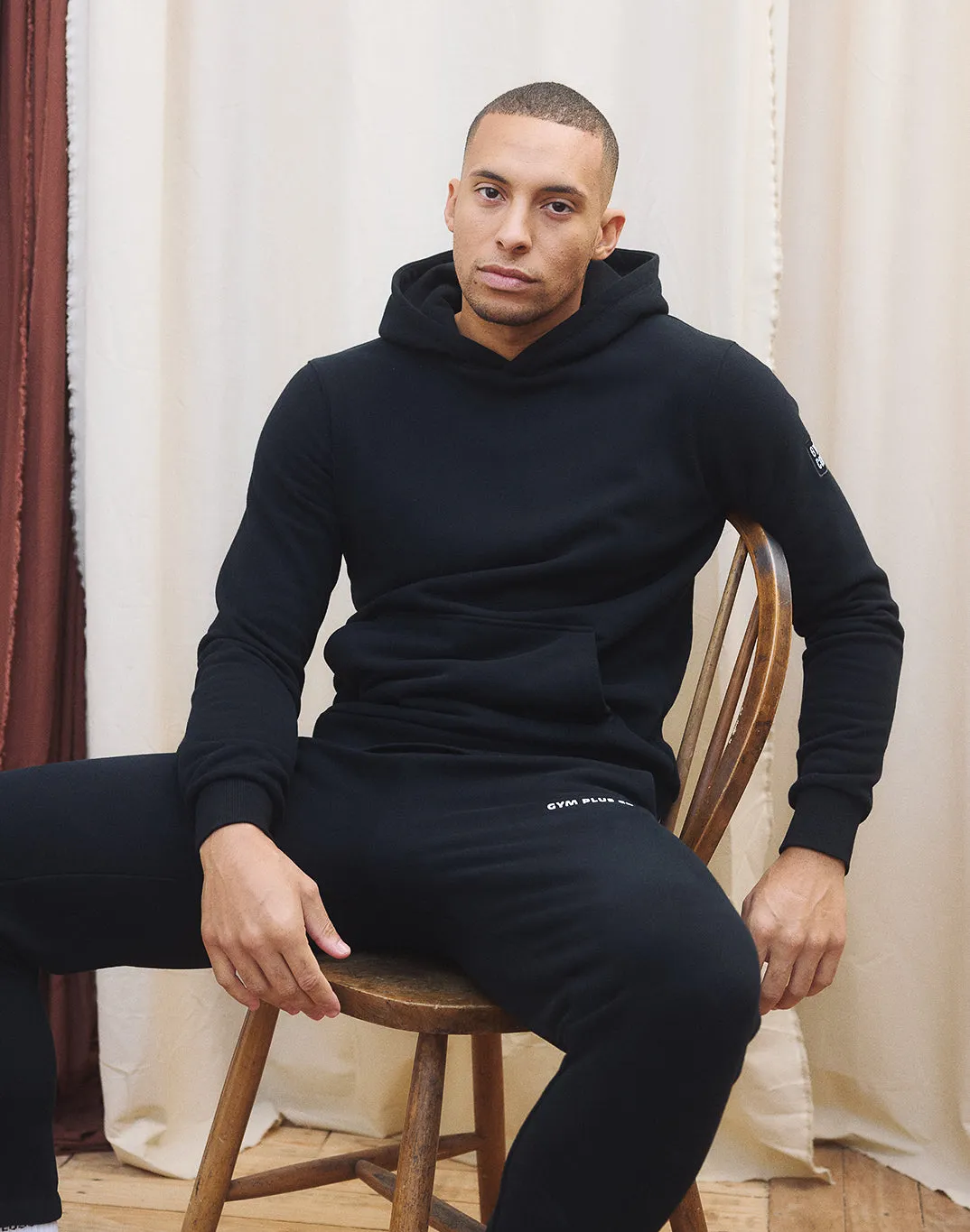 Patch Hoodie in Black sold by Gym+Coffee product image thumbnail 3