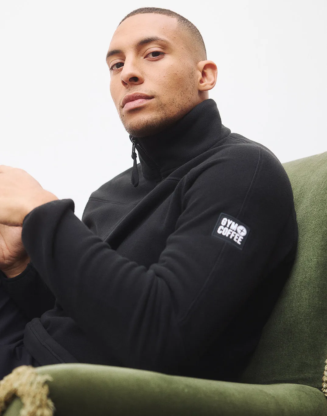 Half Zip Polar Fleece in Deep Black sold by Gym+Coffee product image thumbnail 3