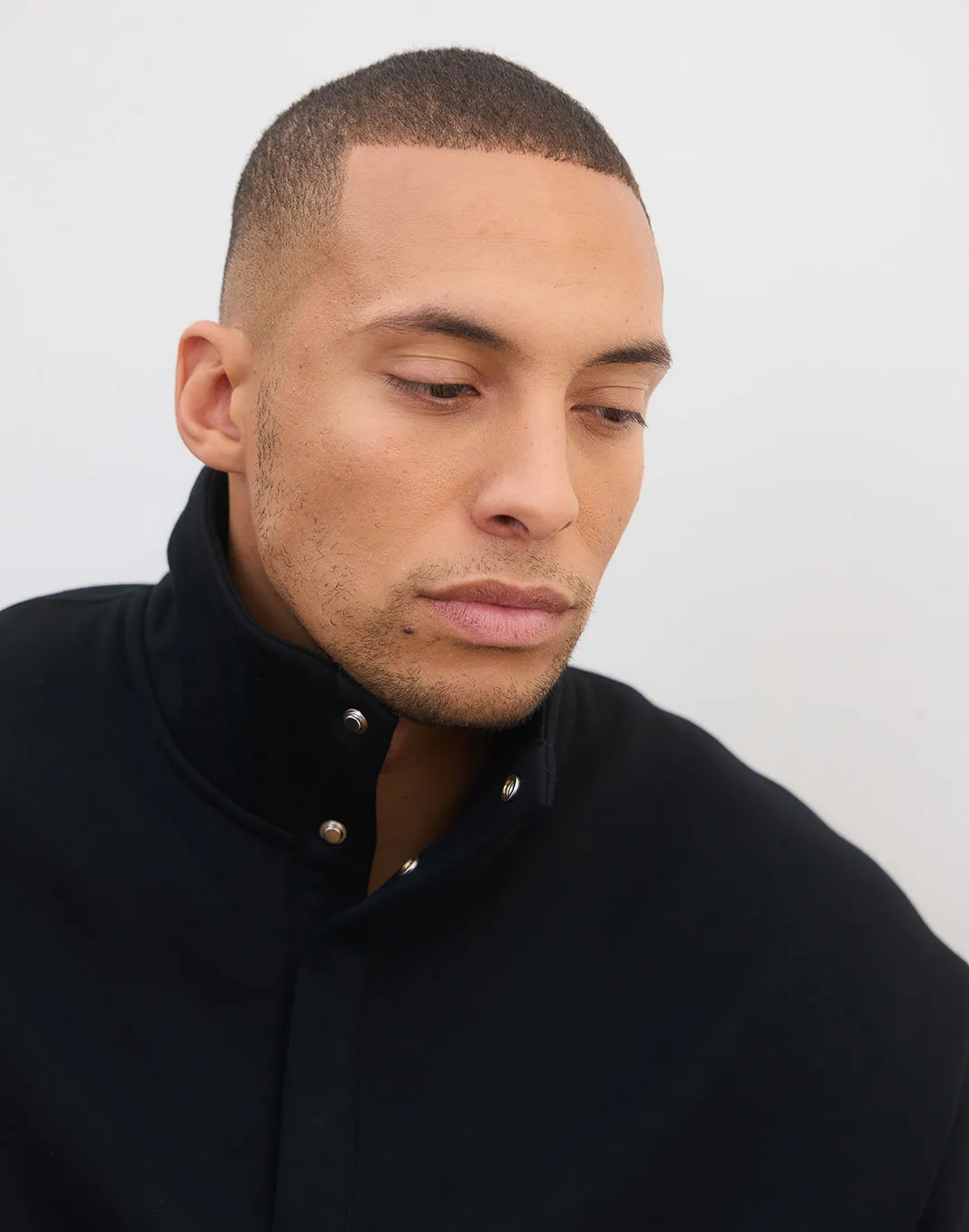 Snap Collar Sierra Sweatshirt in Black sold by Gym+Coffee product image thumbnail 4