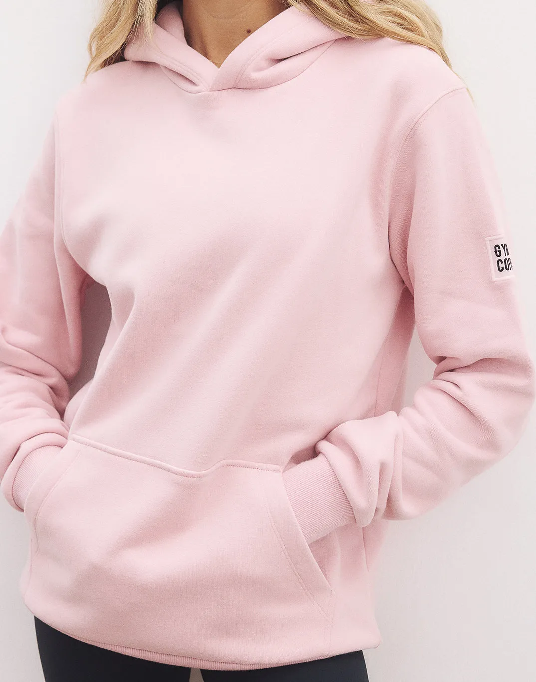 Patch Hoodie in Dusty Pink sold by Gym+Coffee product image thumbnail 3