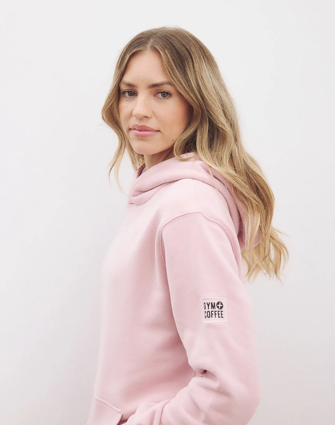 Patch Hoodie in Dusty Pink sold by Gym+Coffee product image thumbnail 2