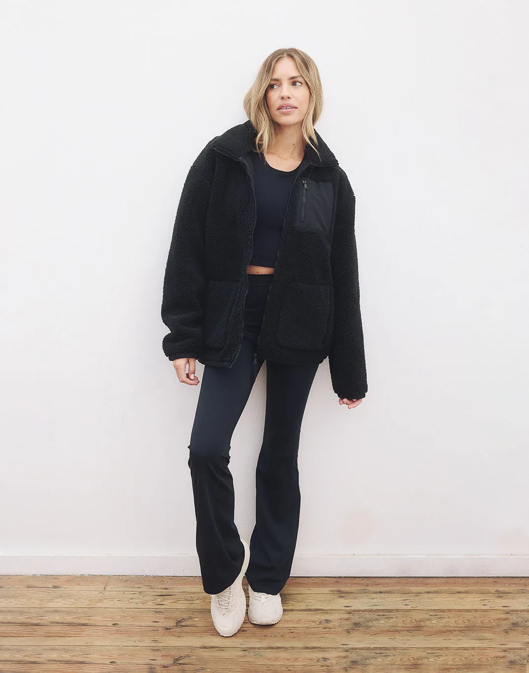 Industry Fleece Jacket in Black sold by Gym+Coffee product image thumbnail 5