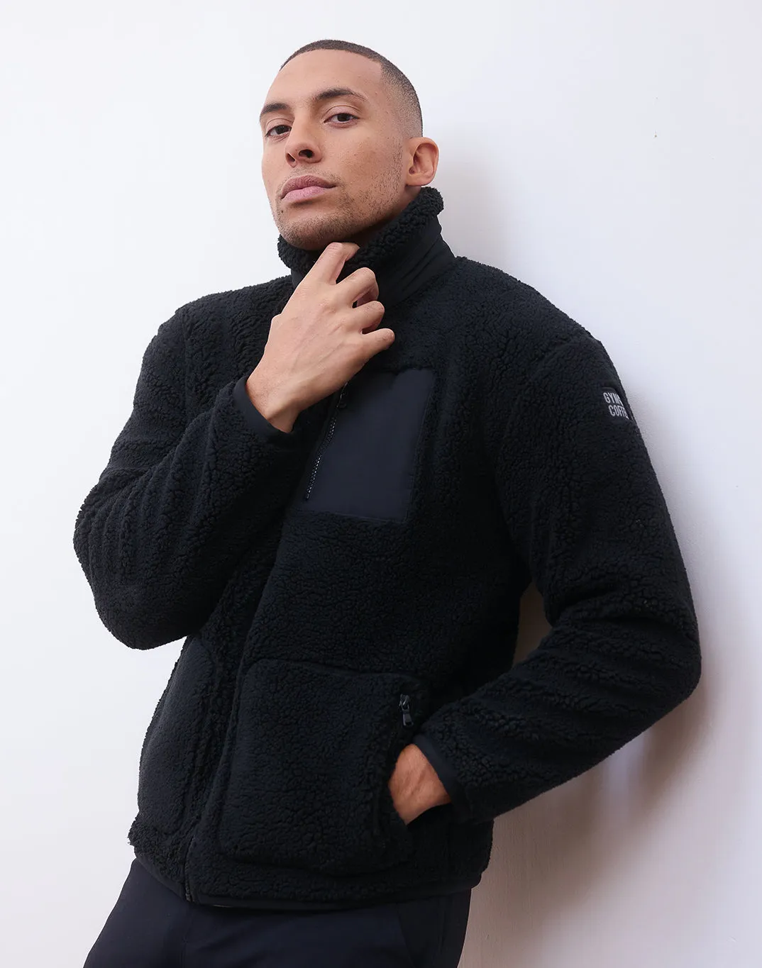 Industry Fleece Jacket in Black sold by Gym+Coffee product image thumbnail 2