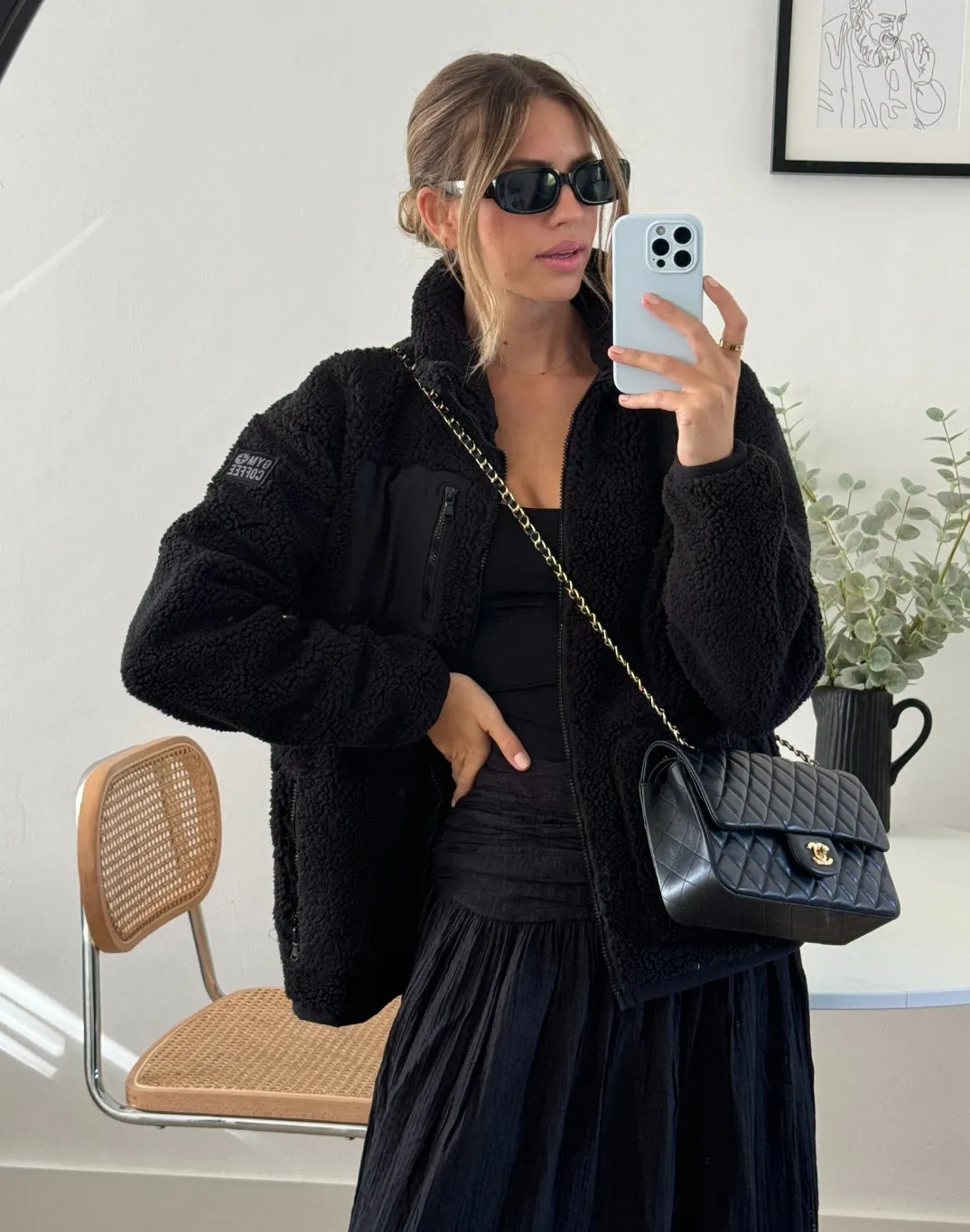 Industry Fleece Jacket in Black sold by Gym+Coffee product image thumbnail 4