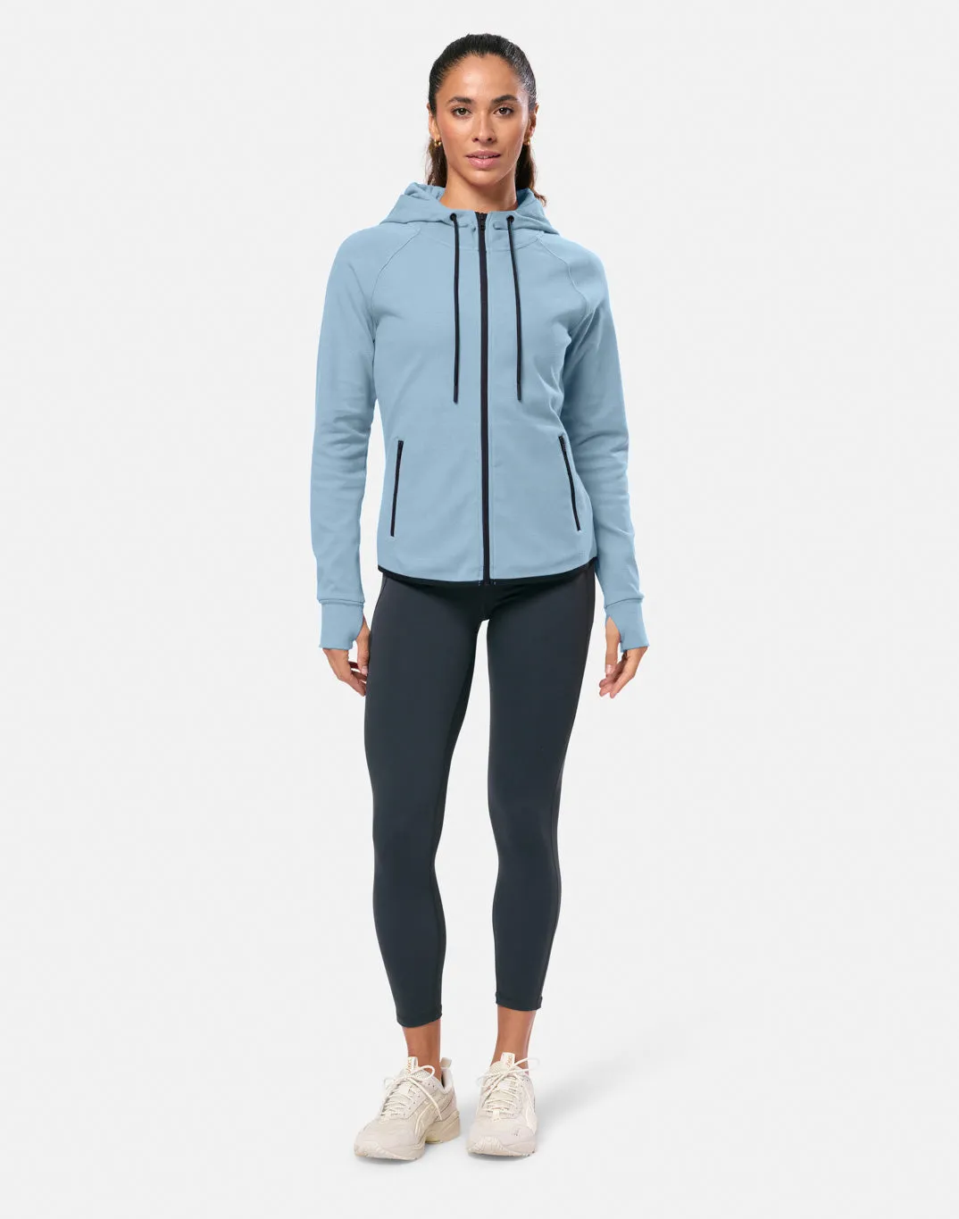 Chill Patch Zip Hoodie in Steel Blue sold by Gym+Coffee product image thumbnail 2