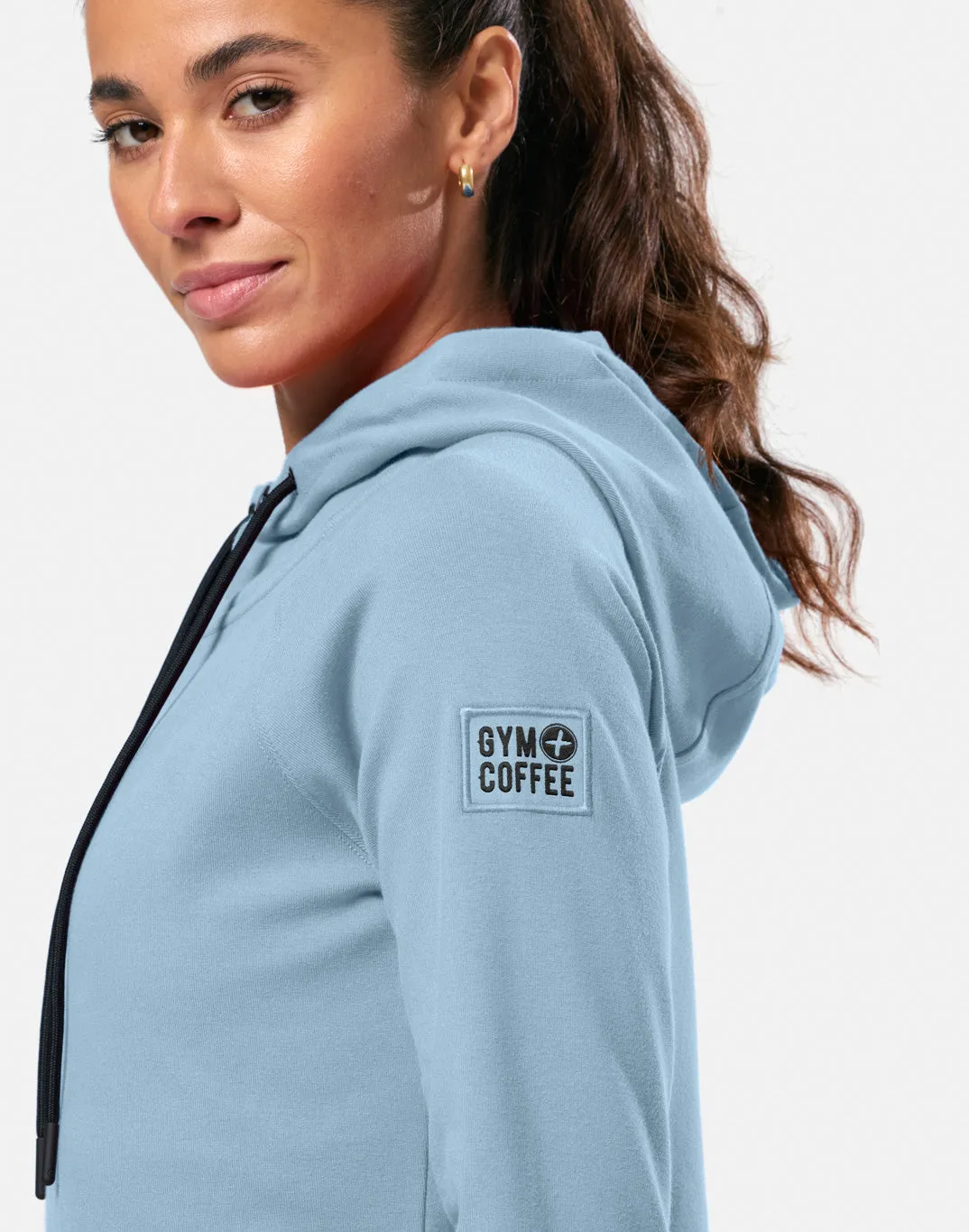 Chill Patch Zip Hoodie in Steel Blue sold by Gym+Coffee product image thumbnail 5