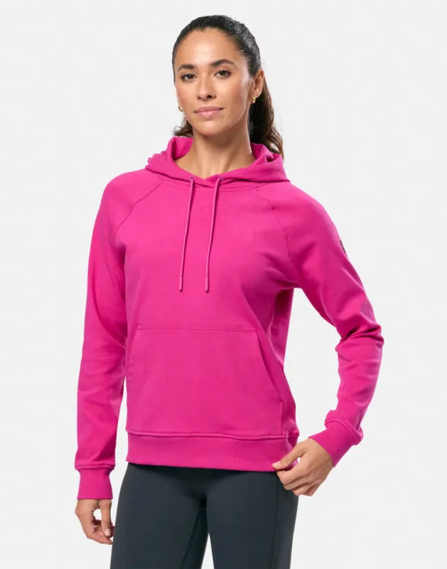 Chill Patch Hoodie in Electric Berry sold by Gym+Coffee