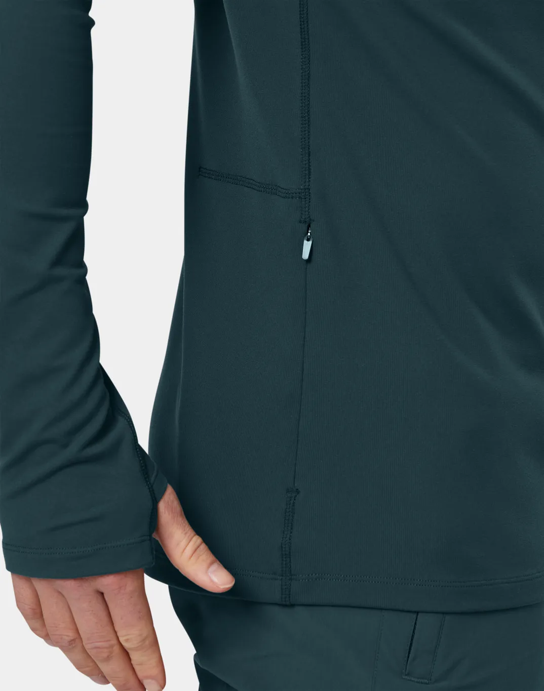 Relentless 1/4 Zip in Moss Green sold by Gym+Coffee product image thumbnail 2