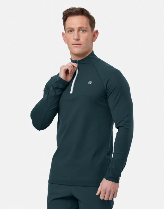 Relentless 1/4 Zip in Moss Green sold by Gym+Coffee