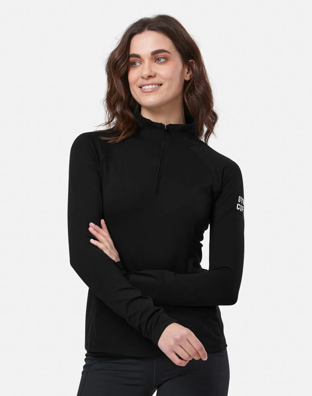 Relentless 1/4 Zip in Black sold by Gym+Coffee
