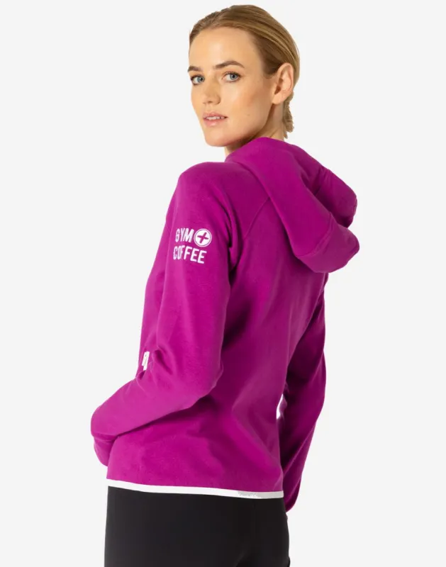Chill Zip Hoodie in Very Berry sold by Gym+Coffee