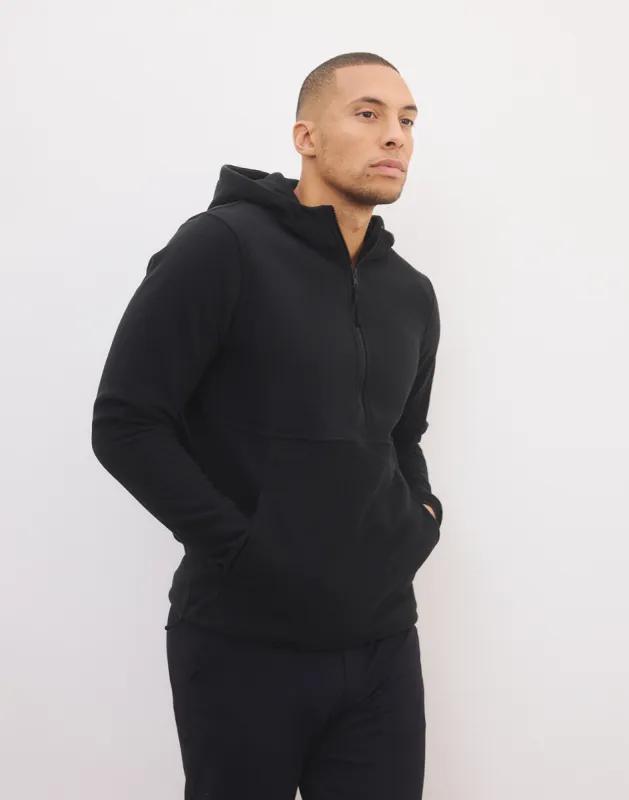 Hooded Polar Fleece in Black sold by Gym+Coffee