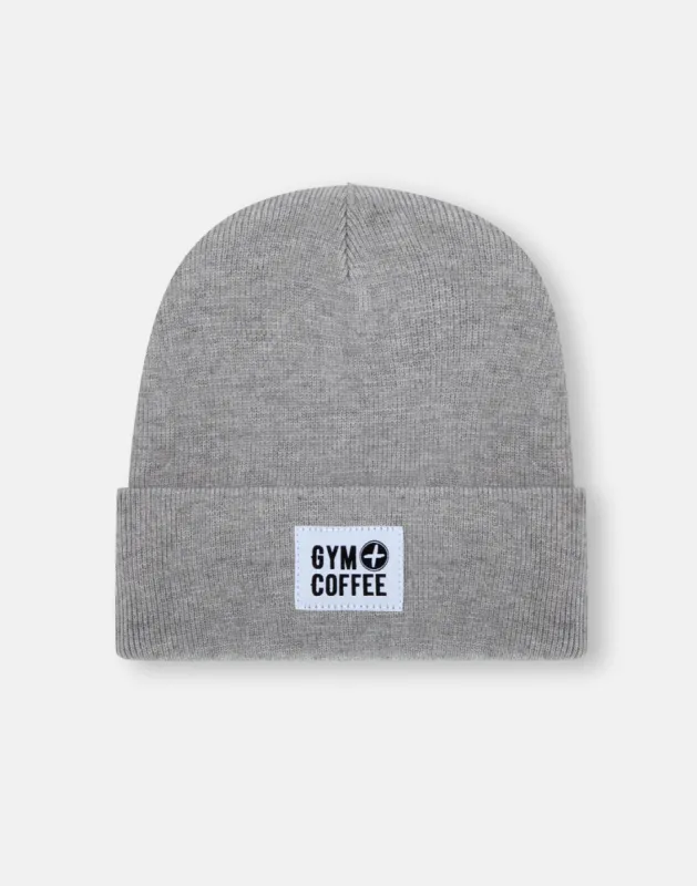 Knit Beanie in Grey Marl sold by Gym+Coffee