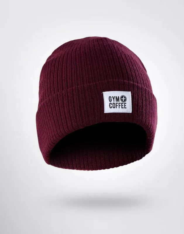Maroon Beanie sold by Gym+Coffee