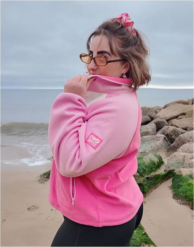 Snap Polar Fleece in Cotton Candy sold by Gym+Coffee