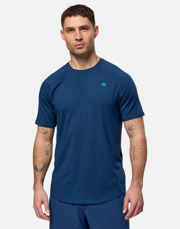 Relentless Tee in Petrol Blue sold by Gym+Coffee