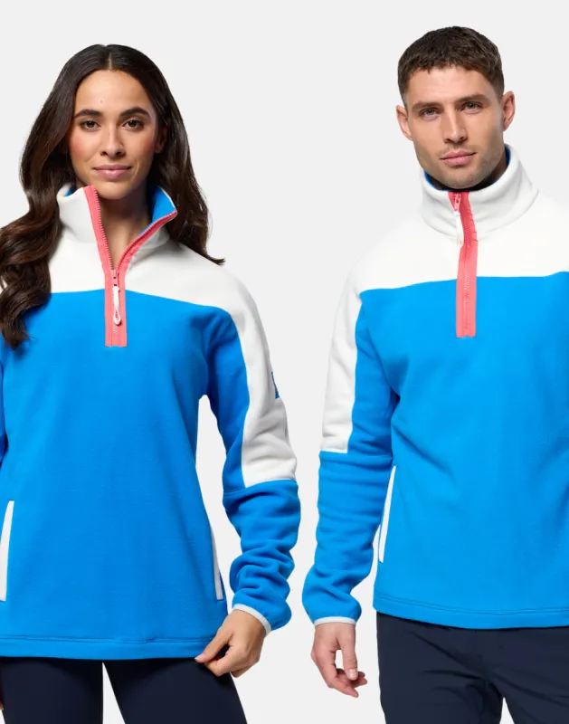 Half Zip Polar Fleece in Sky Blue sold by Gym+Coffee