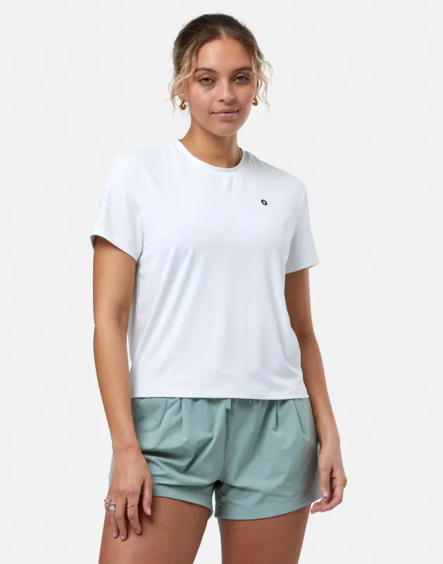 Coffee Tee in Ultra White sold by Gym+Coffee