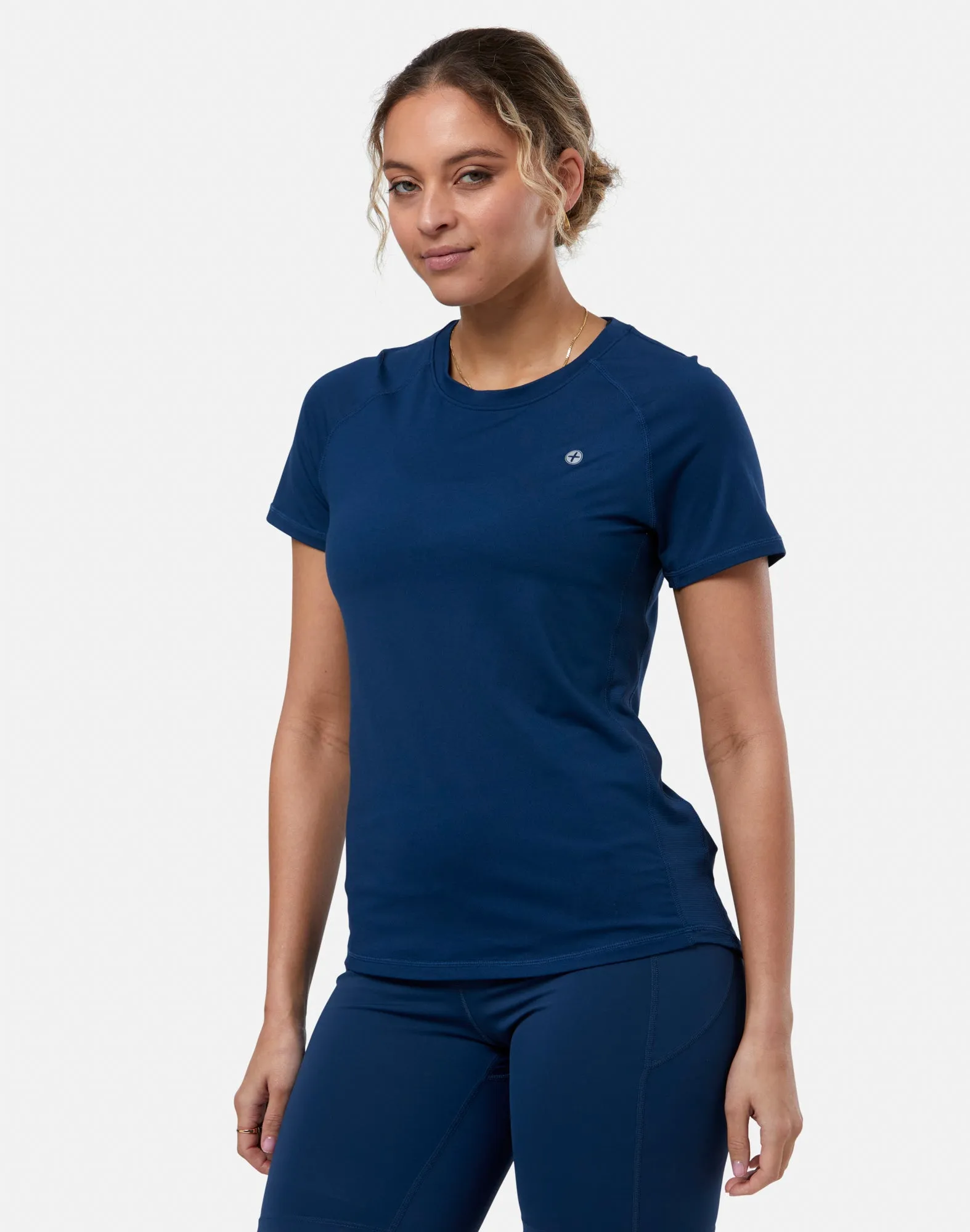 Relentless Tee in Petrol Blue sold by Gym+Coffee