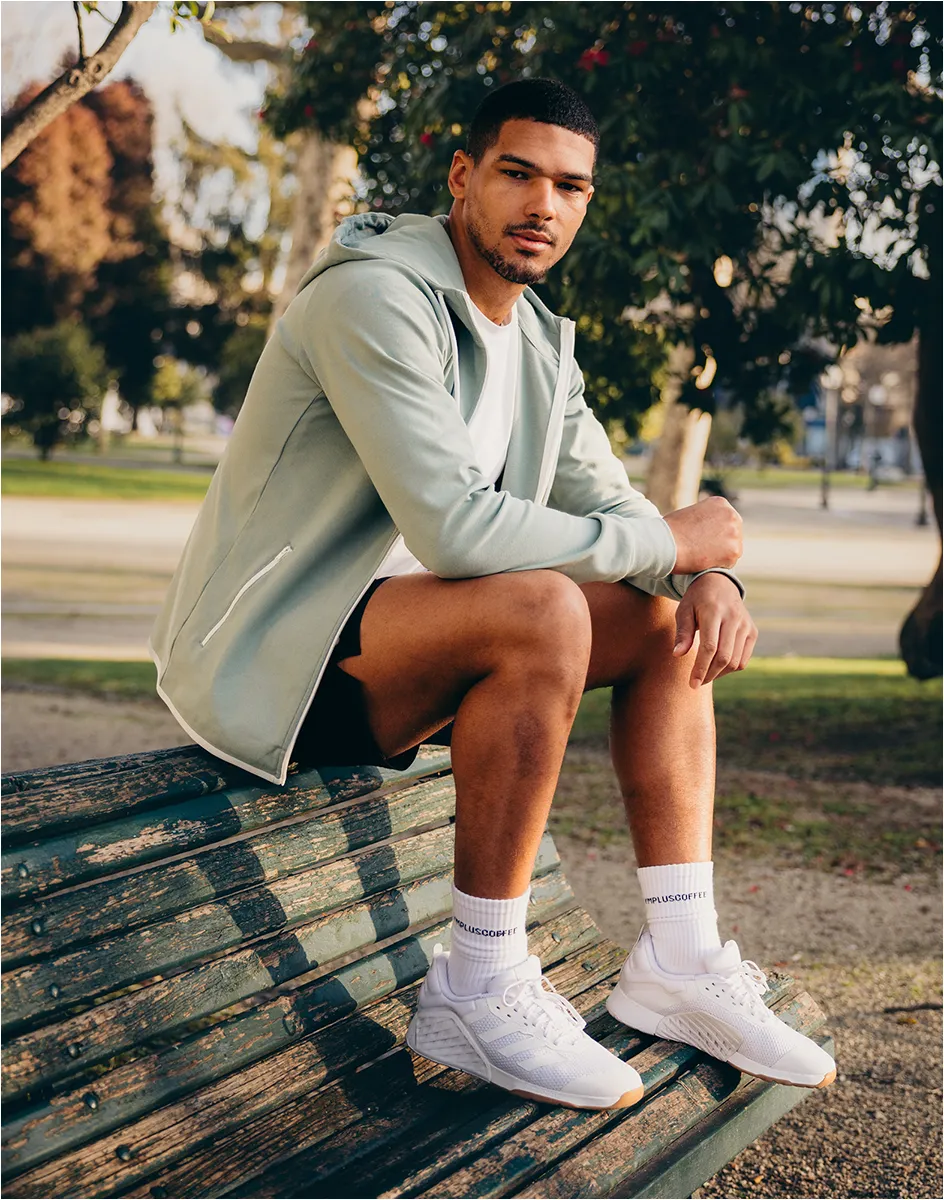 Chill Zip Hoodie in Summer Green sold by Gym+Coffee