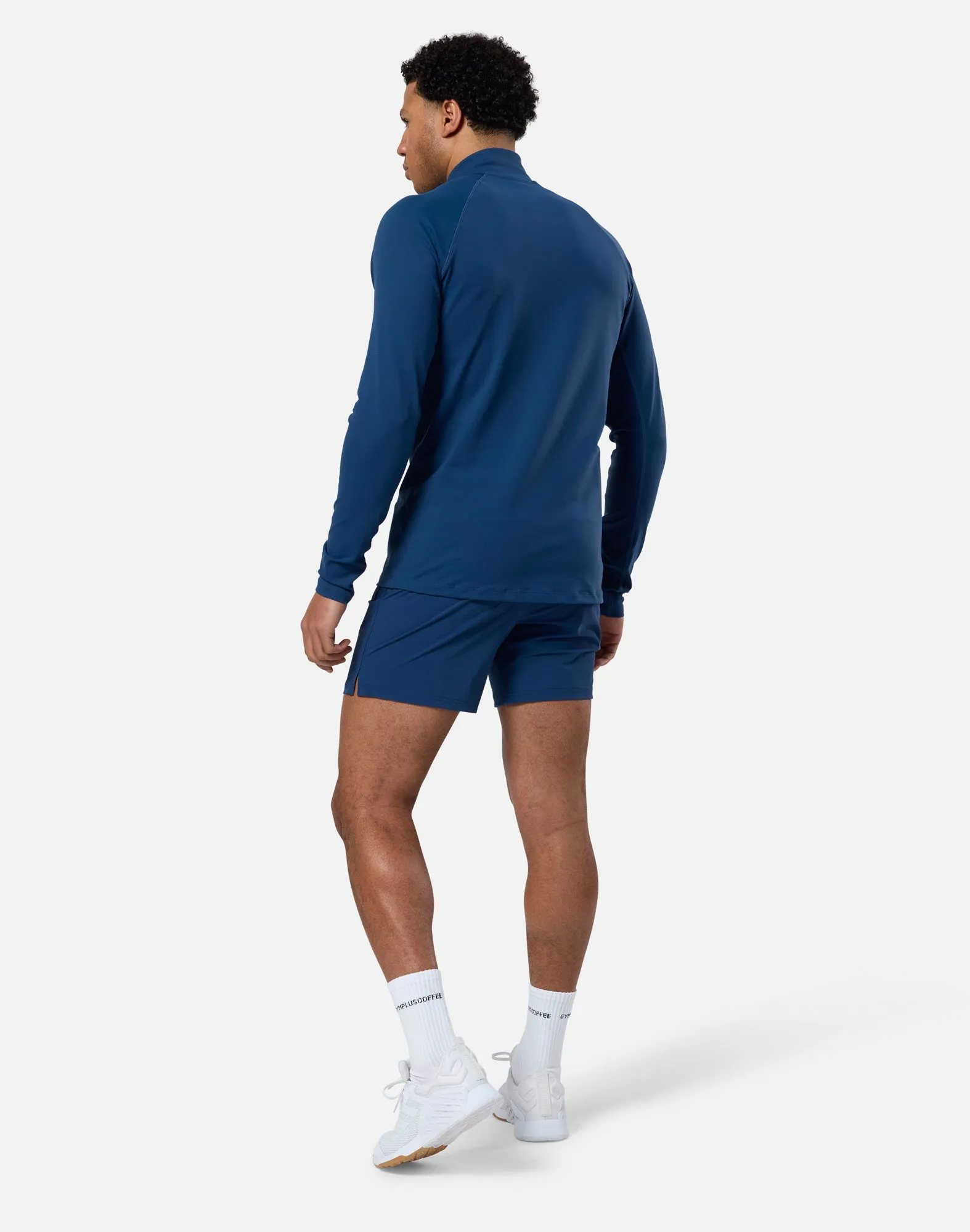 Relentless 1/4 Zip in Petrol Blue sold by Gym+Coffee product image thumbnail 3