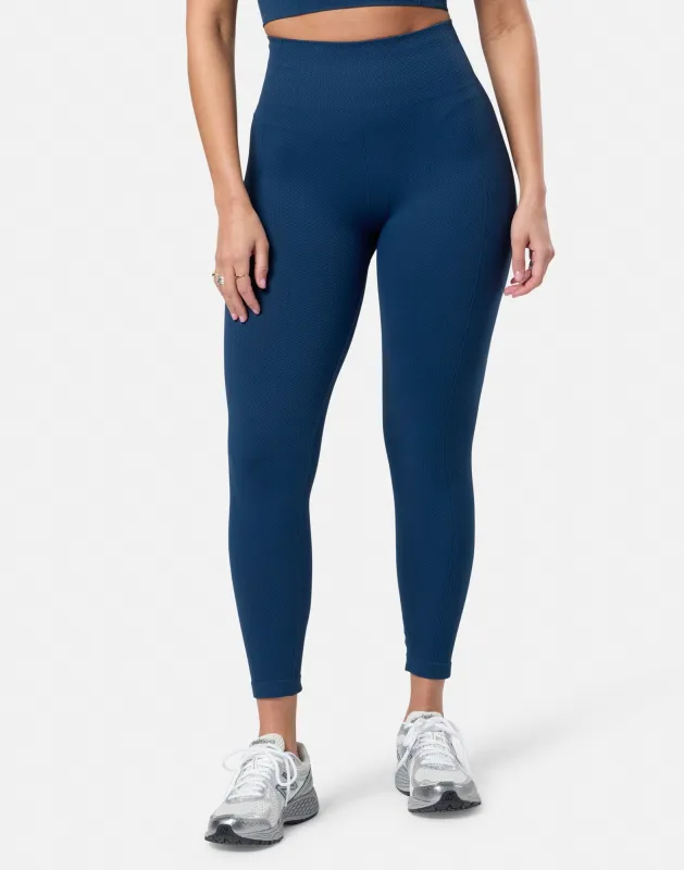 Lotus Lounge Legging in Petrol Blue sold by Gym+Coffee