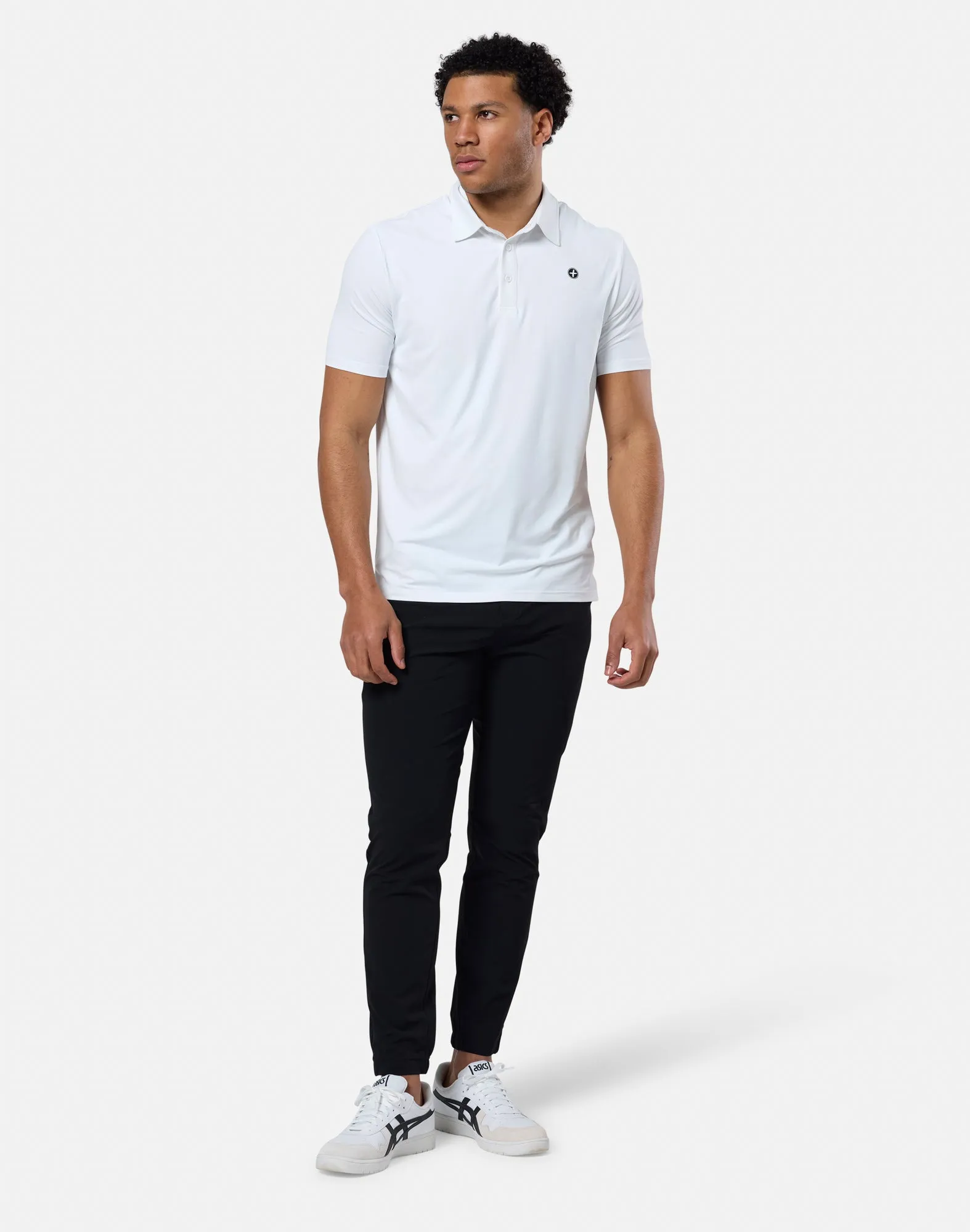 Coffee Polo Tee in Ultra White sold by Gym+Coffee product image thumbnail 2