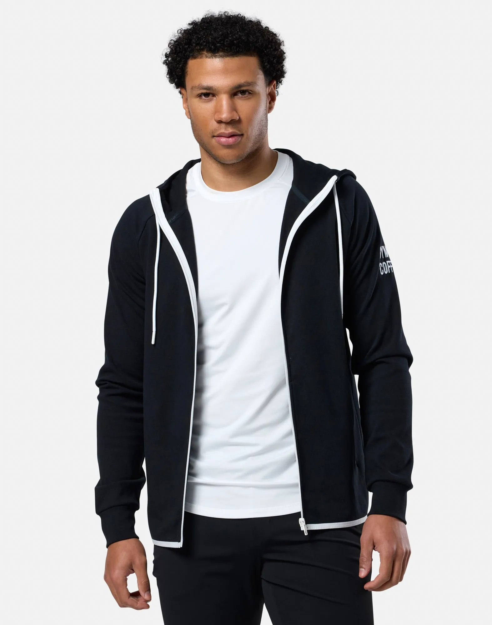 Chill Zip Hoodie in Black sold by Gym+Coffee