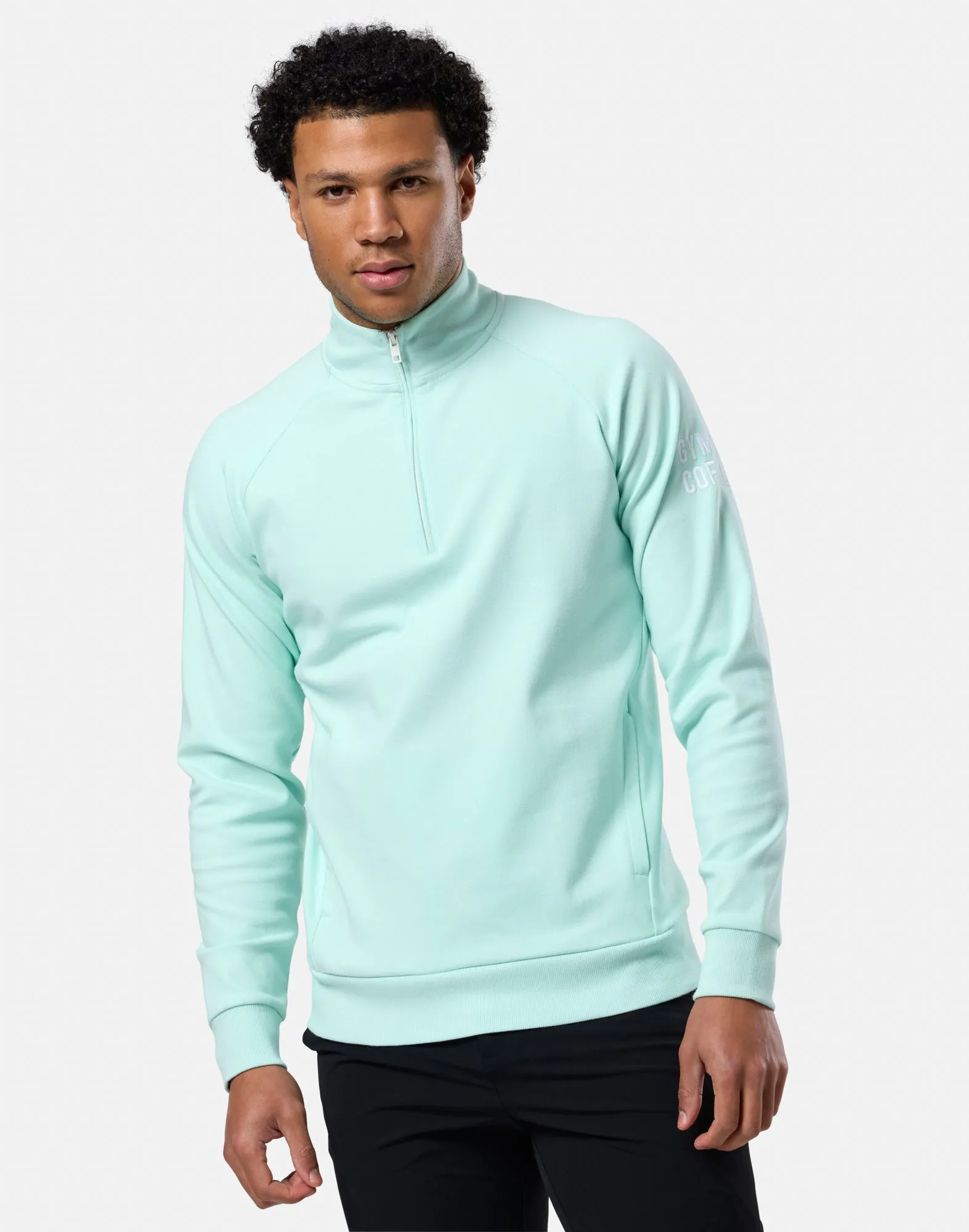 Chill Half Zip in Mint sold by Gym+Coffee