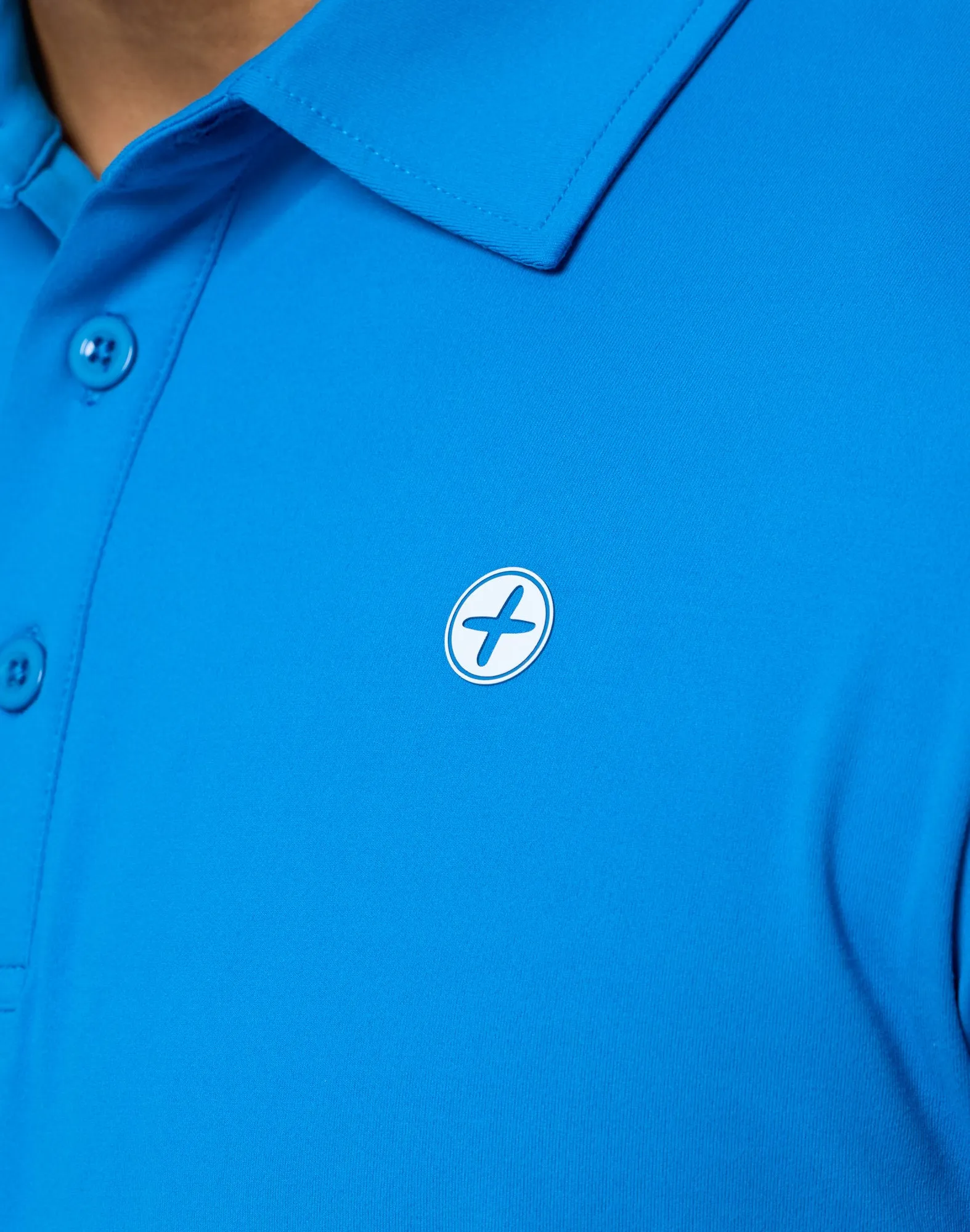 Coffee Polo Tee in Sky Blue sold by Gym+Coffee product image thumbnail 3