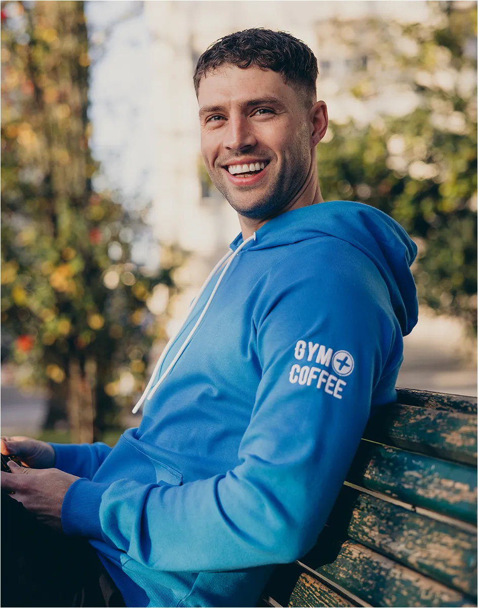 Chill Hoodie in Sky Blue sold by Gym+Coffee